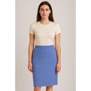 Geiger Periwinkle Blue Skirt‎ Wool Pencil Solid Size 32" Waist NWT Elastic